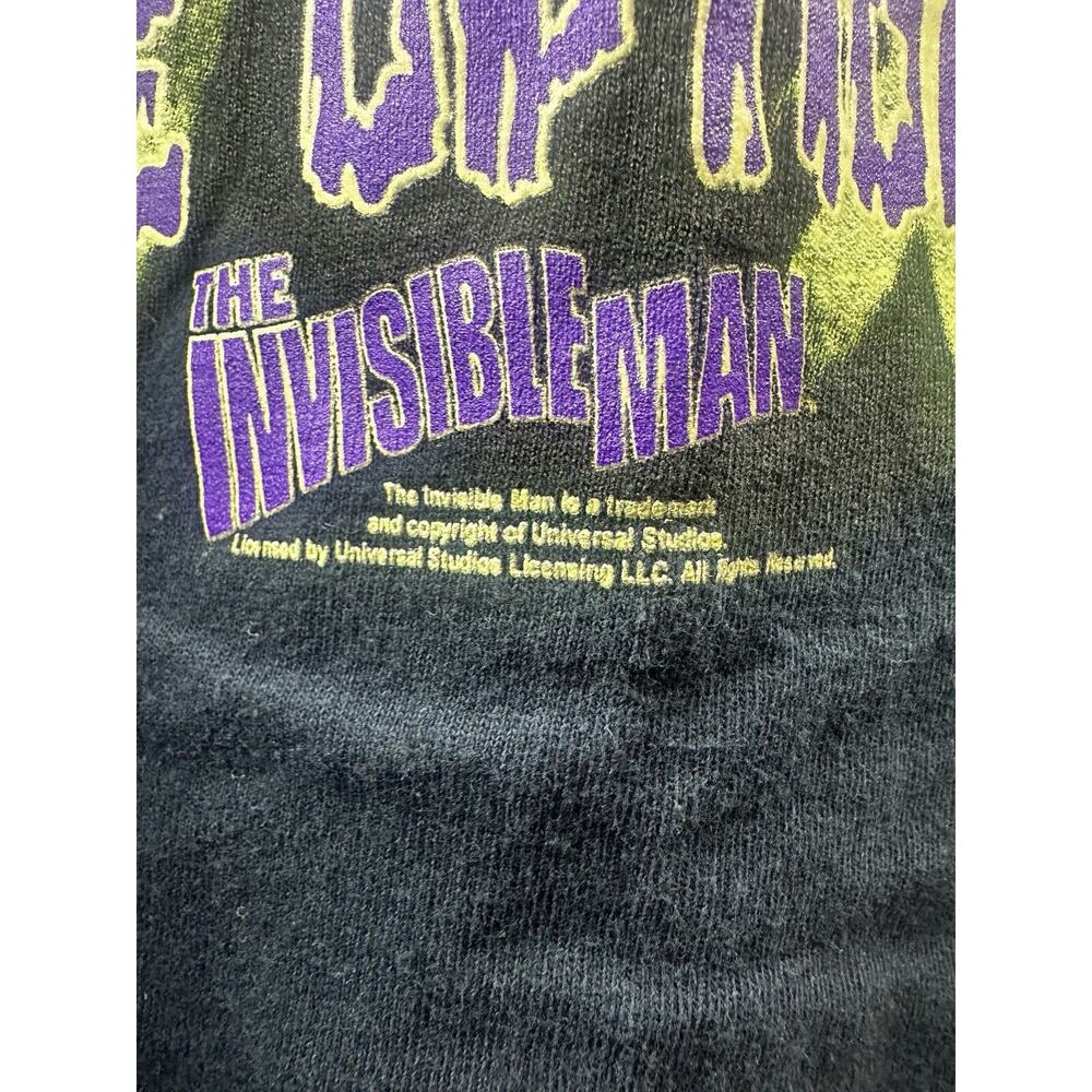 The Invisible Man T-Shirt Black Universal Studios Movie Promo Size XL Top - Picture 6 of 9